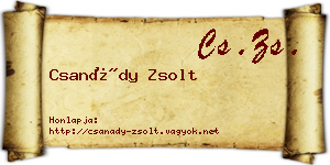 Csanády Zsolt névjegykártya